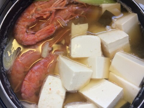 海老、豆腐、鍋
